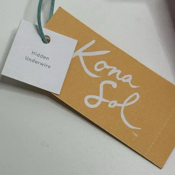 Women's Underwire Square Neck Bikini Top Kona Sol Pink Pool S Small NWT Swimsuit - Picture 11 of 11